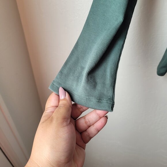 Torrid Plus Size Ribbed Square Neck Henley Blouse - Picture 6 of 13